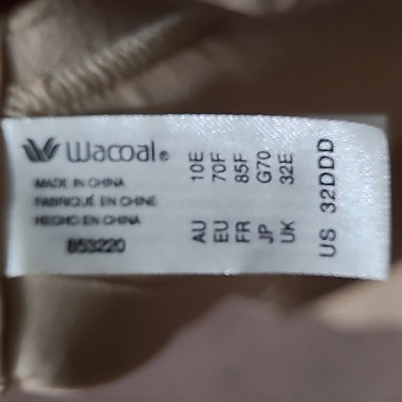 Wacoal Light Lined Underwire Nude Bra 32DDD 853220 - Picture 8 of 8